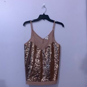 rose gold sequence tanktop